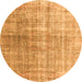 Square Abstract Orange Contemporary Rug, con1324org