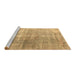 Sideview of Machine Washable Abstract Brown Contemporary Rug, wshcon1324brn