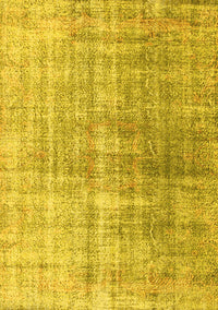 Abstract Yellow Contemporary Rug, con1324yw