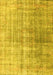 Abstract Yellow Contemporary Rug, con1324yw