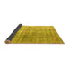 Sideview of Abstract Yellow Contemporary Rug, con1324yw