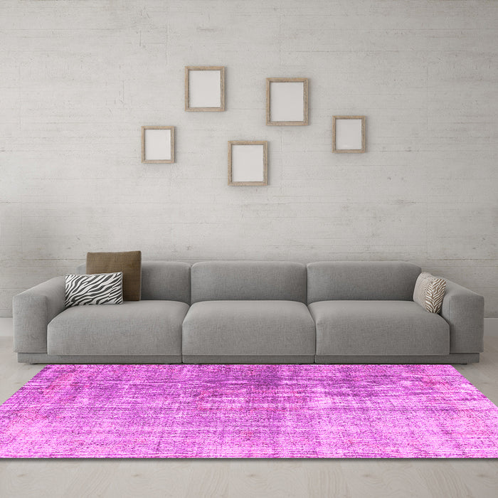 Machine Washable Abstract Pink Contemporary Rug in a Living Room, wshcon1324pnk