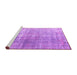 Sideview of Machine Washable Abstract Purple Contemporary Area Rugs, wshcon1324pur