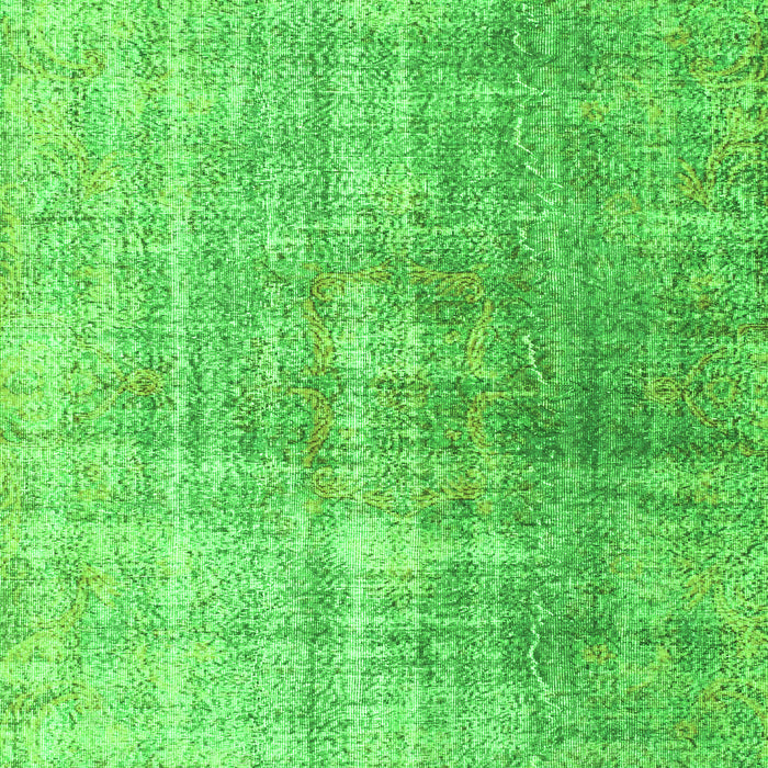 Serging Thickness of Machine Washable Abstract Green Contemporary Area Rugs, wshcon1324grn