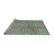 Sideview of Machine Washable Abstract Light Blue Contemporary Rug, wshcon1325lblu