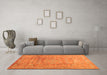 Machine Washable Abstract Orange Contemporary Area Rugs in a Living Room, wshcon1325org