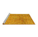 Sideview of Machine Washable Abstract Yellow Contemporary Rug, wshcon1325yw