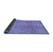 Sideview of Abstract Blue Contemporary Rug, con1325blu