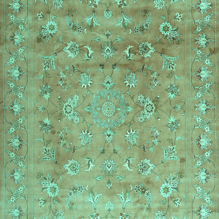 Abstract Turquoise Contemporary Rug, con1325turq