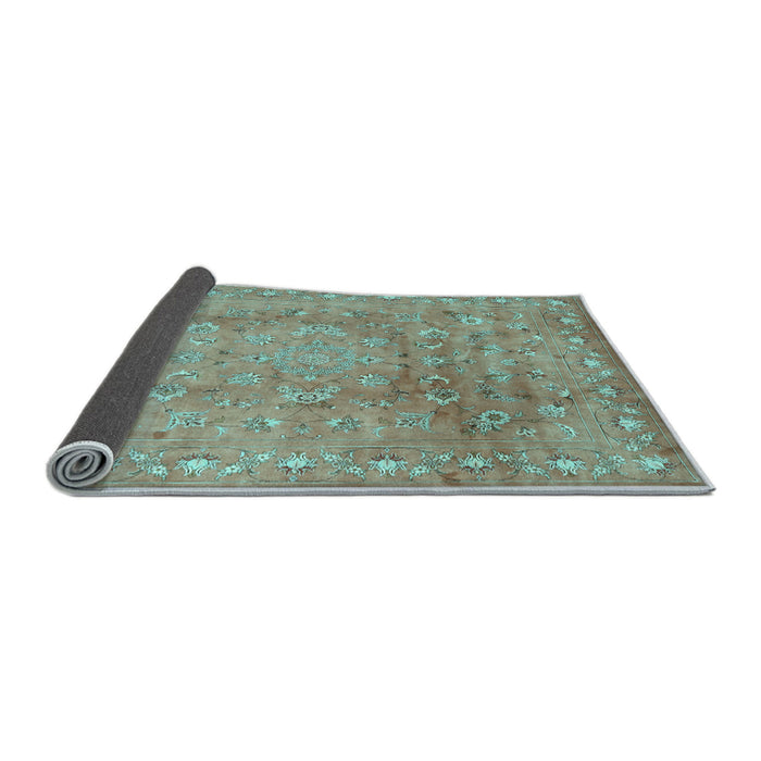 Sideview of Abstract Light Blue Contemporary Rug, con1325lblu