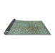 Sideview of Abstract Light Blue Contemporary Rug, con1325lblu