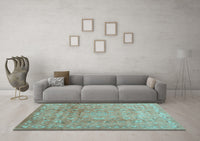 Machine Washable Abstract Light Blue Contemporary Rug, wshcon1325lblu