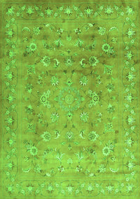 Abstract Green Contemporary Rug, con1325grn