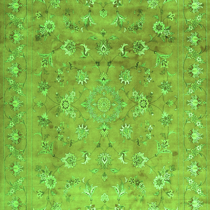 Abstract Green Contemporary Rug, con1325grn