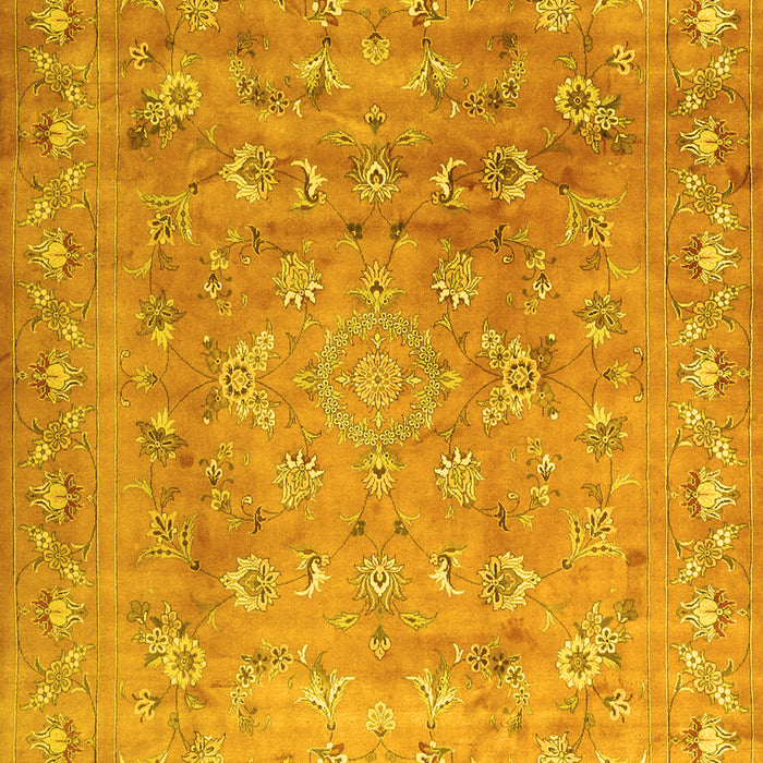 Abstract Yellow Contemporary Rug, con1325yw