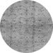 Square Abstract Gray Contemporary Rug, con1326gry