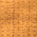 Serging Thickness of Abstract Orange Contemporary Rug, con1326org