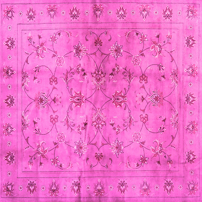 Square Abstract Pink Contemporary Rug, con1326pnk