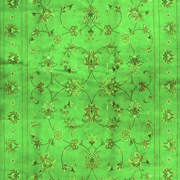 Serging Thickness of Machine Washable Abstract Green Contemporary Area Rugs, wshcon1326grn