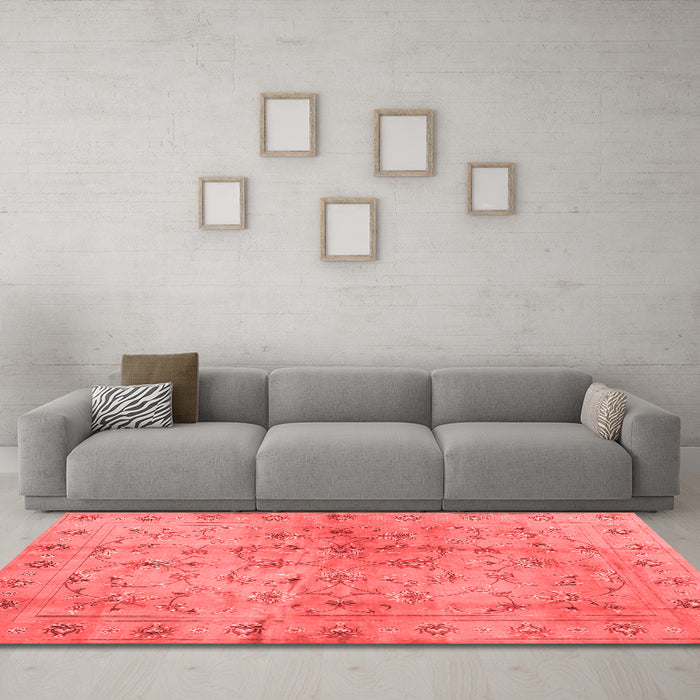 Contemporary Red Washable Rugs