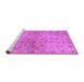 Sideview of Machine Washable Abstract Purple Contemporary Area Rugs, wshcon1326pur