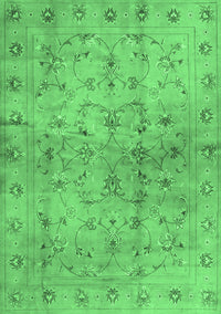 Abstract Emerald Green Contemporary Rug, con1326emgrn