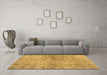 Machine Washable Abstract Brown Contemporary Rug in a Living Room,, wshcon1326brn