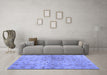 Machine Washable Abstract Blue Contemporary Rug in a Living Room, wshcon1326blu