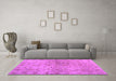 Machine Washable Abstract Purple Contemporary Area Rugs in a Living Room, wshcon1326pur