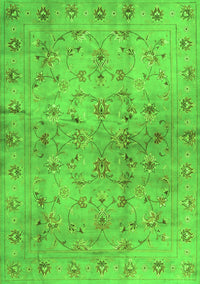 Abstract Green Contemporary Rug, con1326grn