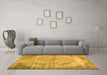 Machine Washable Abstract Orange Contemporary Area Rugs in a Living Room, wshcon1327org