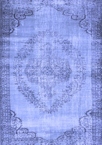 Abstract Blue Contemporary Rug, con1327blu