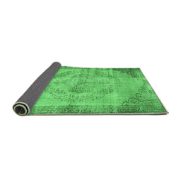Sideview of Abstract Emerald Green Contemporary Rug, con1327emgrn