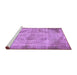 Sideview of Machine Washable Abstract Purple Contemporary Area Rugs, wshcon1327pur