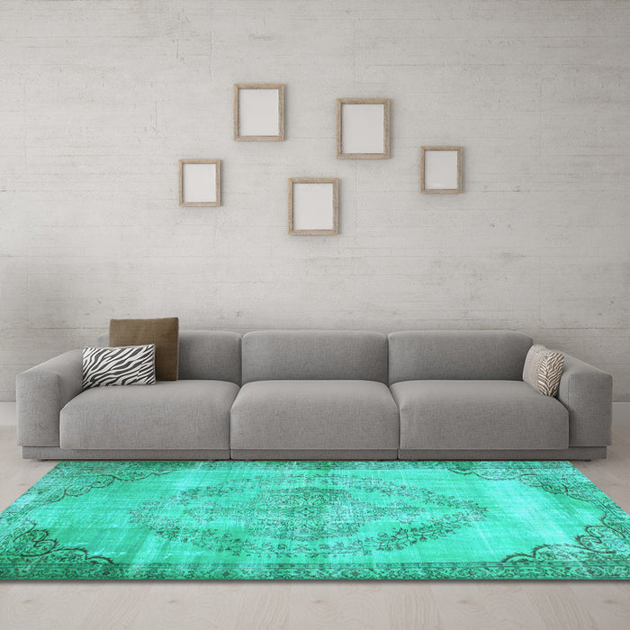 Machine Washable Abstract Light Blue Contemporary Rug in a Living Room, wshcon1327lblu