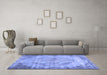 Machine Washable Abstract Blue Contemporary Rug in a Living Room, wshcon1327blu