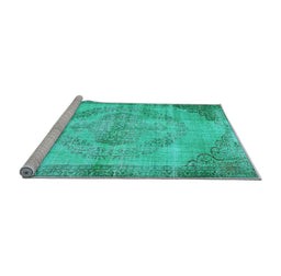 Sideview of Machine Washable Abstract Light Blue Contemporary Rug, wshcon1327lblu