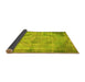 Sideview of Abstract Yellow Contemporary Rug, con1327yw