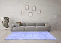 Machine Washable Abstract Blue Contemporary Rug, wshcon1328blu