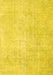 Machine Washable Abstract Yellow Contemporary Rug, wshcon1328yw