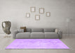 Machine Washable Abstract Purple Contemporary Area Rugs in a Living Room, wshcon1328pur