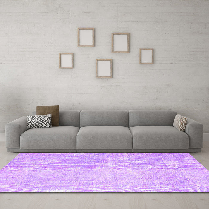 Machine Washable Abstract Purple Contemporary Area Rugs in a Living Room, wshcon1328pur