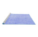 Sideview of Machine Washable Abstract Blue Contemporary Rug, wshcon1328blu