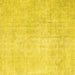 Square Machine Washable Abstract Yellow Contemporary Rug, wshcon1328yw