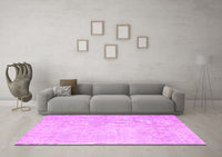 Machine Washable Abstract Pink Contemporary Rug, wshcon1328pnk