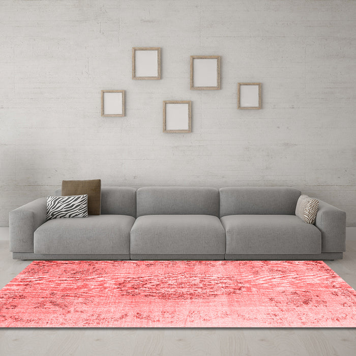 Contemporary Red Washable Rugs