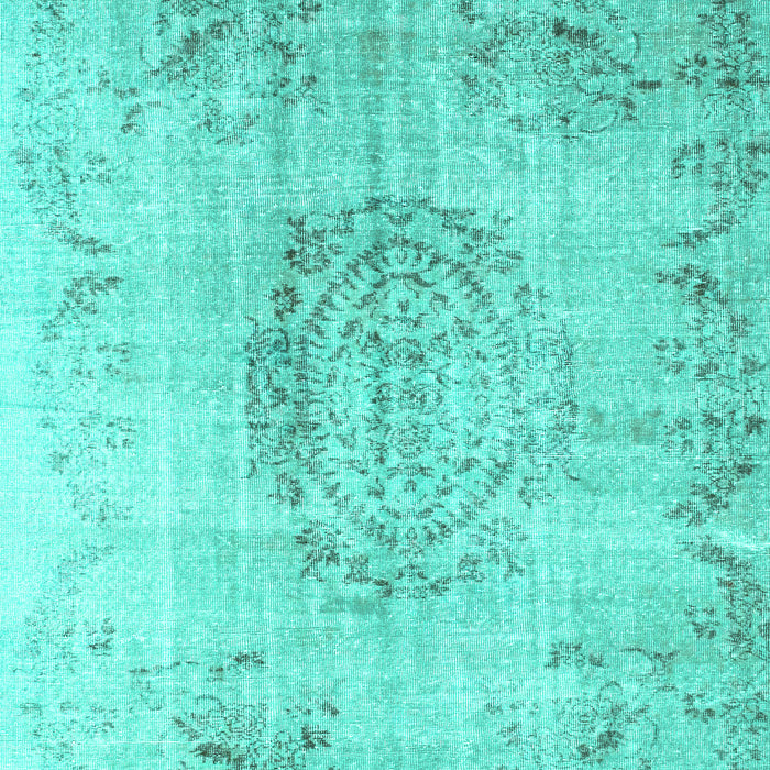 Abstract Turquoise Contemporary Rug, con1329turq