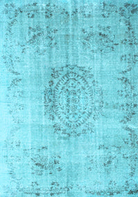 Abstract Light Blue Contemporary Rug, con1329lblu