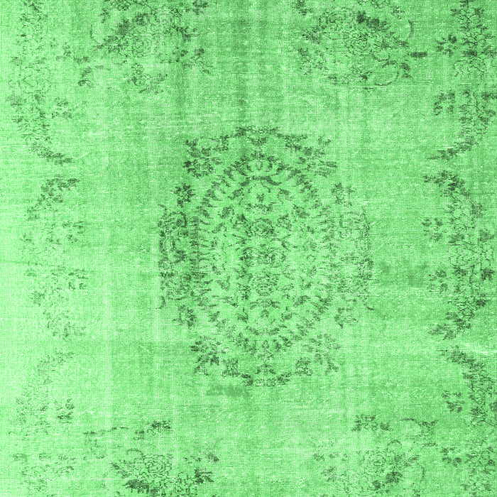 Machine Washable Abstract Emerald Green Contemporary Area Rugs, wshcon1329emgrn