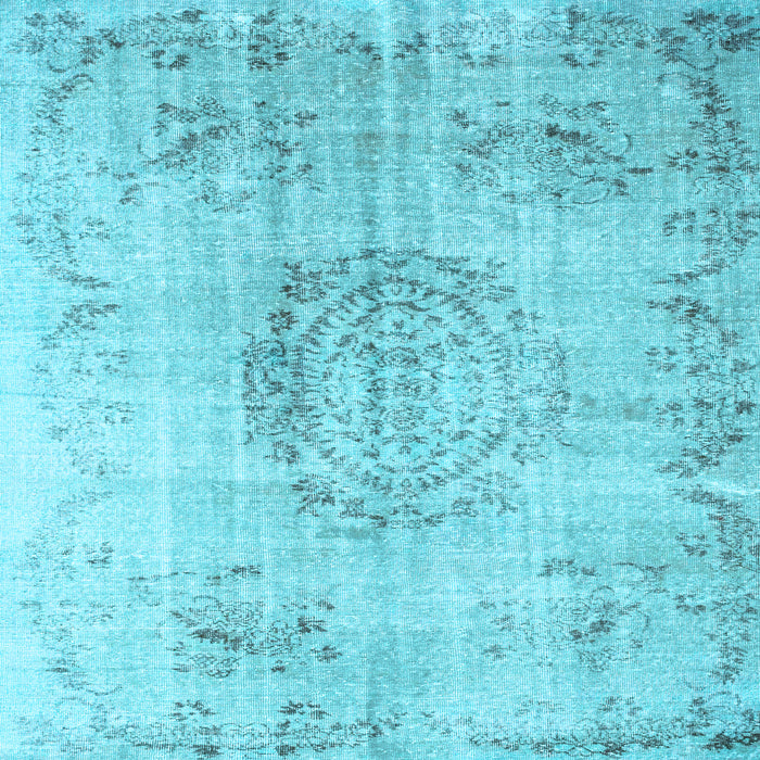 Square Machine Washable Abstract Light Blue Contemporary Rug, wshcon1329lblu
